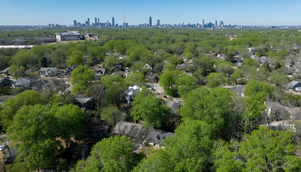 342 Mathews Avenue Northeast, Unit A Atlanta, GA 30307 - Photo 30 of 34 an aerial view of a city