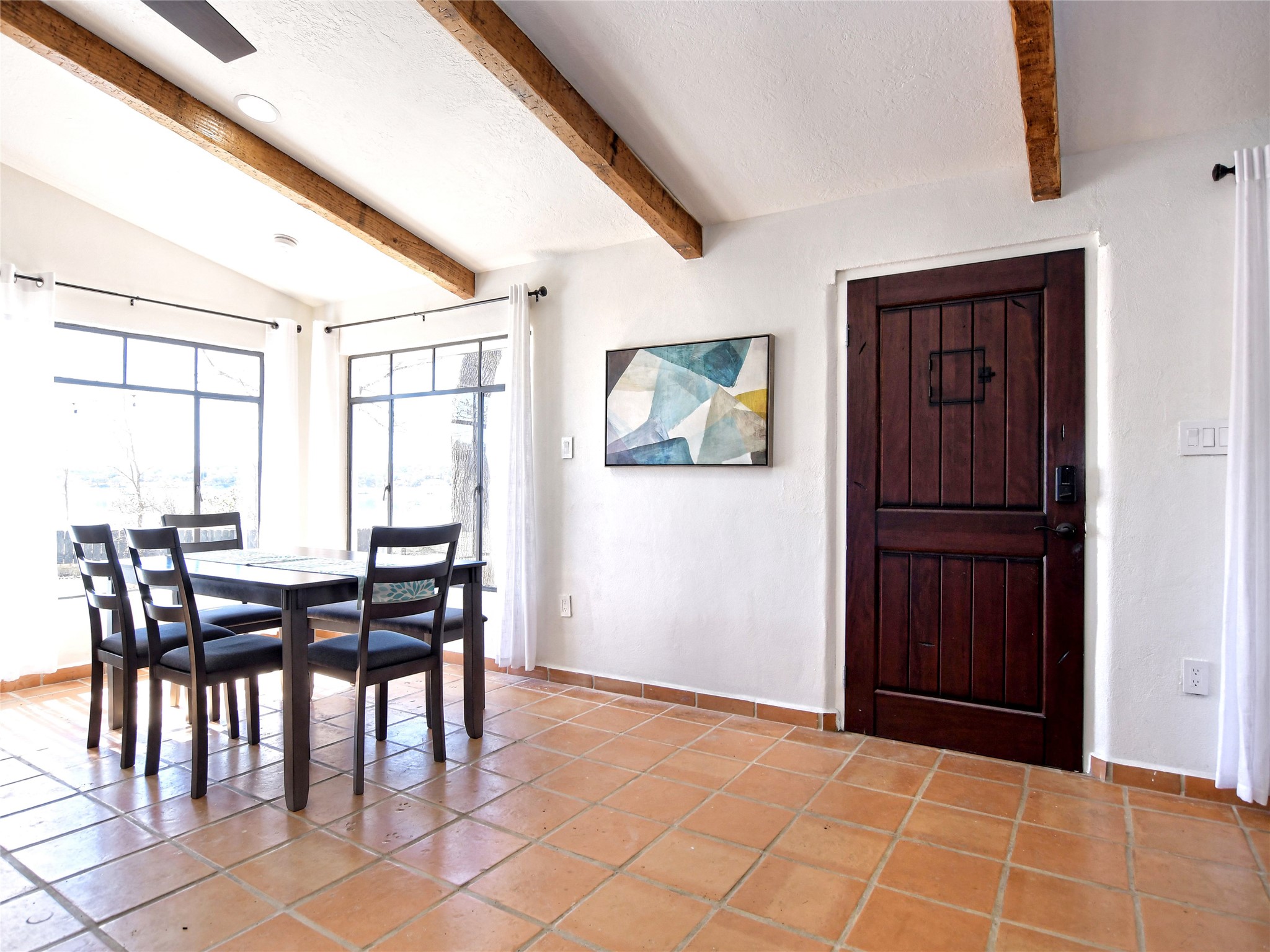 17123 Rocky Ridge Road Austin, TX 78734 - Photo 7 of 26 Vaulted ceiling with exposed wood beams