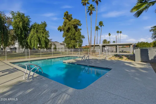 swimming pool view with a outdoor space