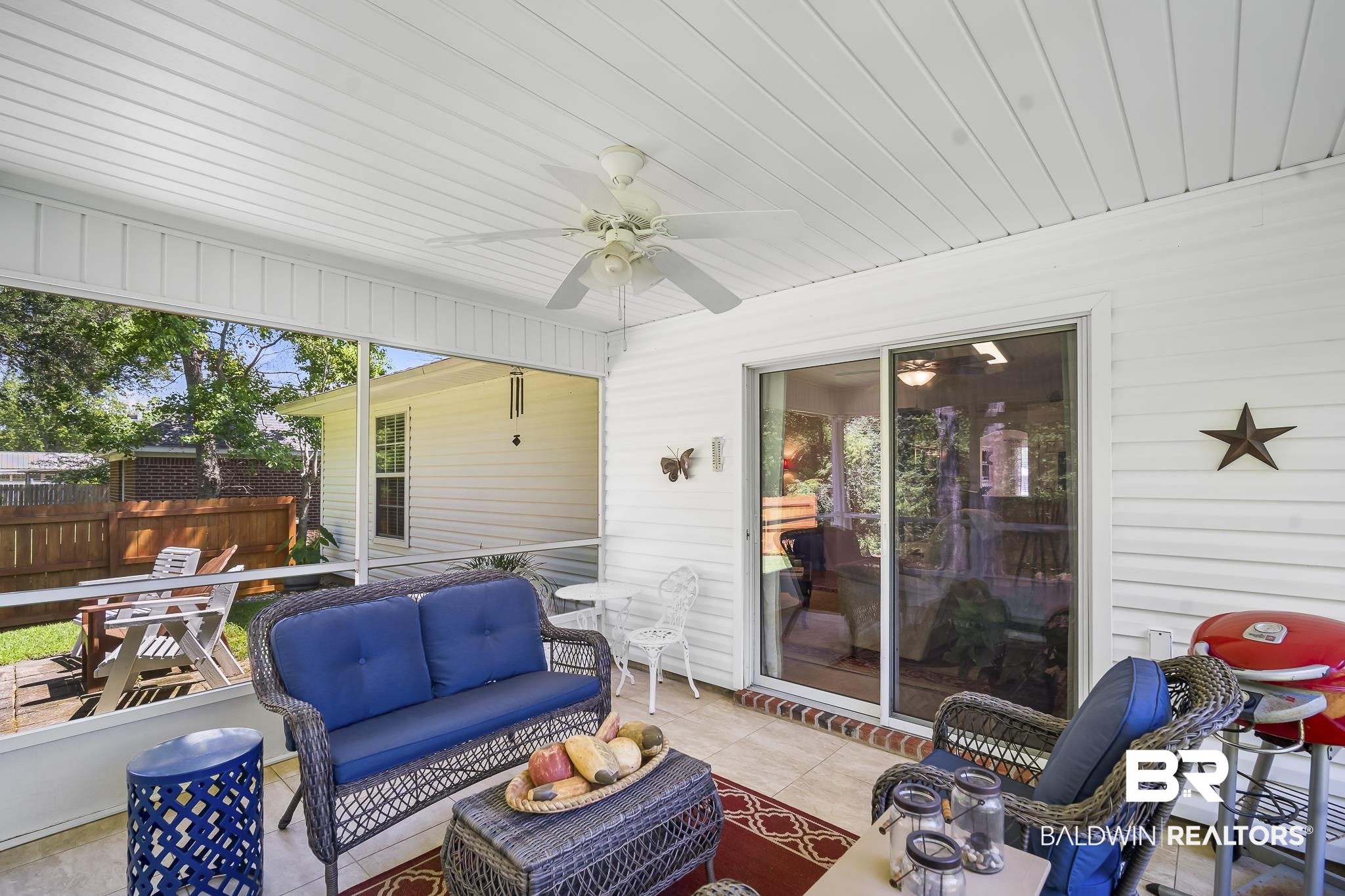 1802 South Bay Street Foley, AL 36535 - Photo 25 of 30 Sunroom / solarium featuring outdoor lounge area and ceiling fan