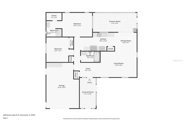$299,900 | 4429 Great Lakes Drive North, Clearwater, FL 33762