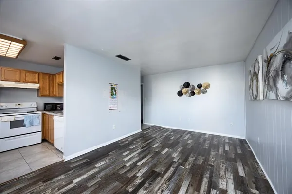 a view of kitchen and utility room