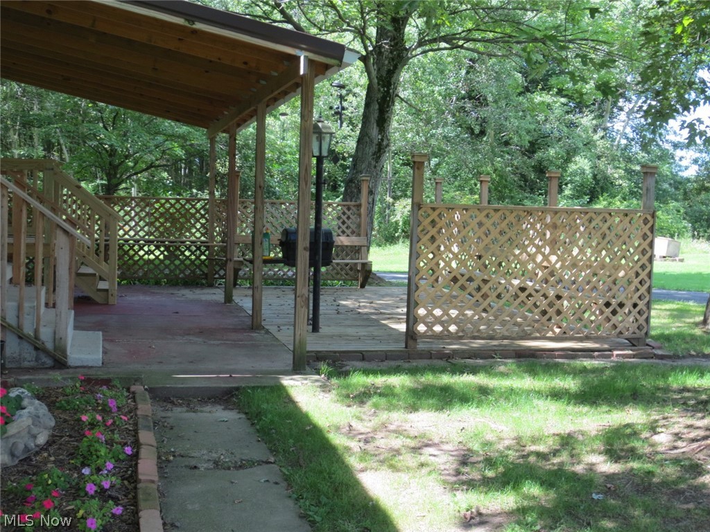 2076 Carson Salt Springs Road Warren, OH 44481 - Photo 13 of 17 Another view of the covered patio/deck
