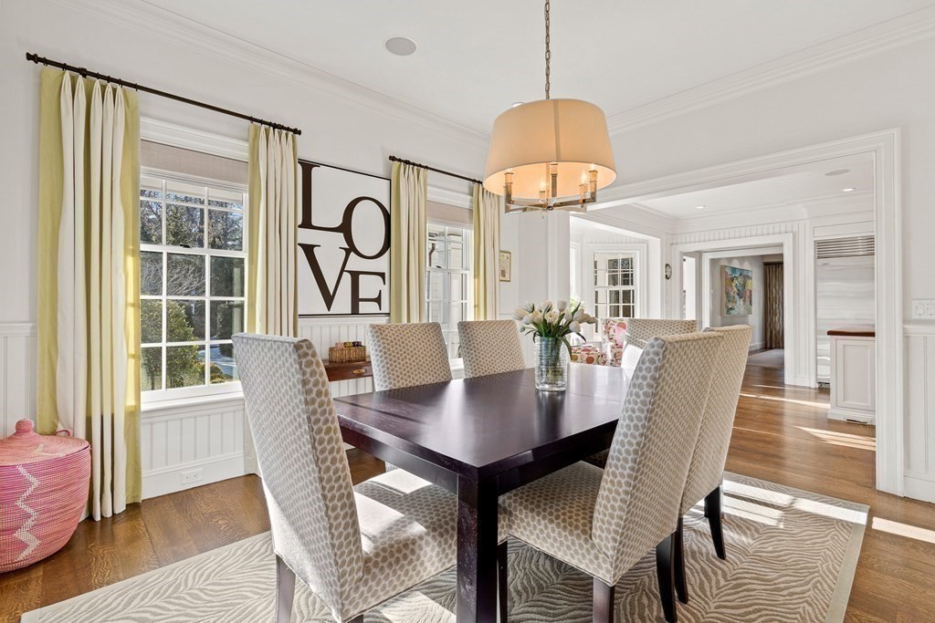 15 Valley Road Wellesley, MA 02481 - Photo 17 of 42 a view of a dining room with furniture window and wooden floor