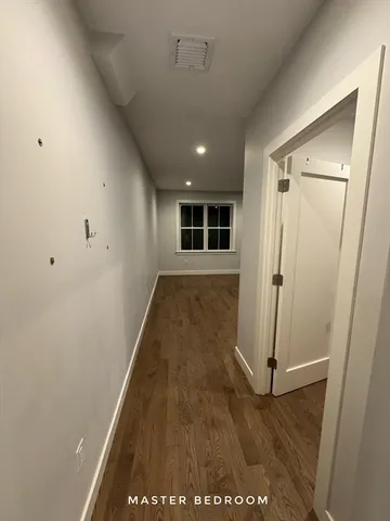 an entryway in a hall with an entryway