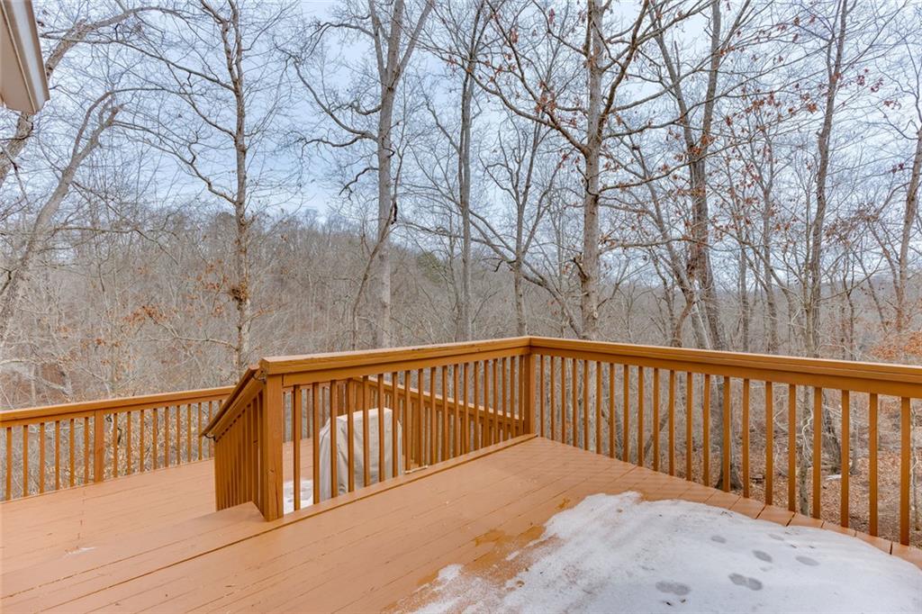 124 Edgewater Court Braselton, GA 30517 - Photo 45 of 54 a view of balcony with wooden fence