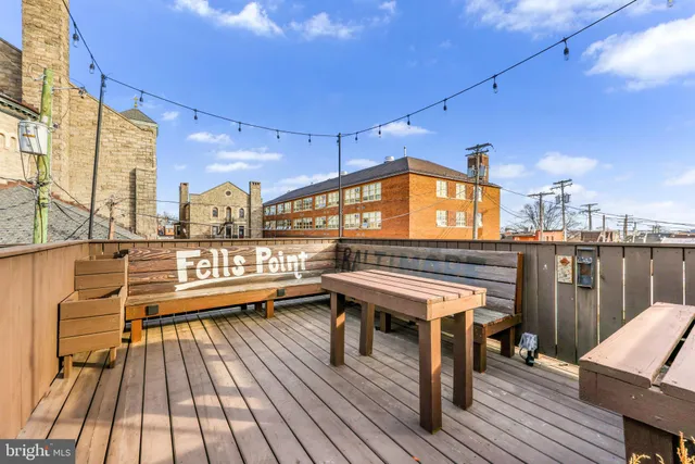 a terrace view with seating space