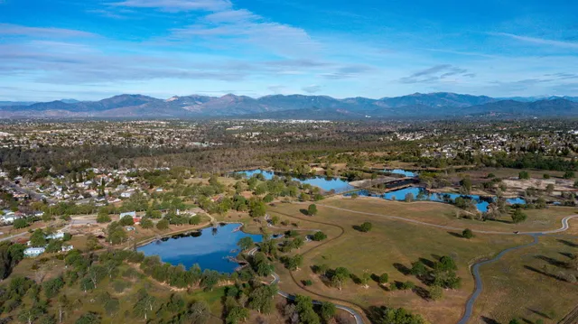 a view of lake and mountain