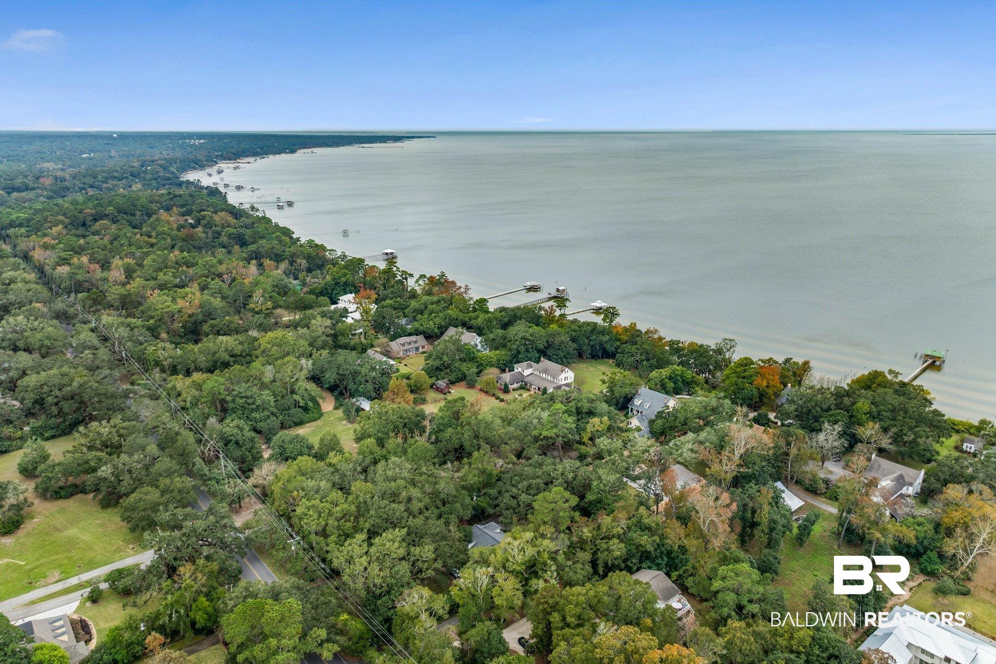 23561 Main Street Fairhope, AL 36532 - Photo 31 of 45 Aerial overview of property's location with a large body of water