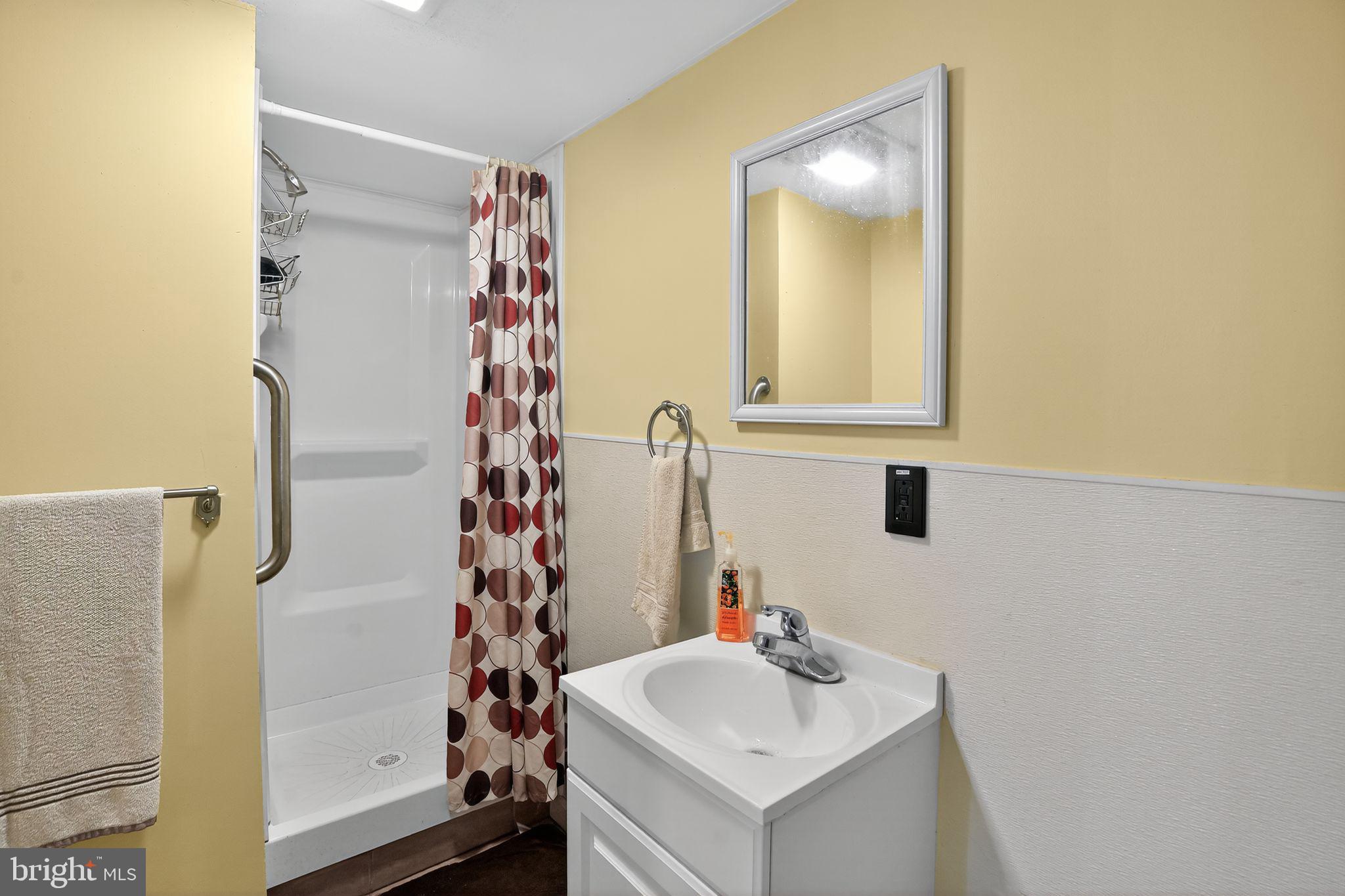 719 Pine Ridge Road Media, PA 19063 - Photo 21 of 29 a bathroom with a sink a mirror and a shower