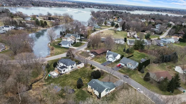 an aerial view of multiple house