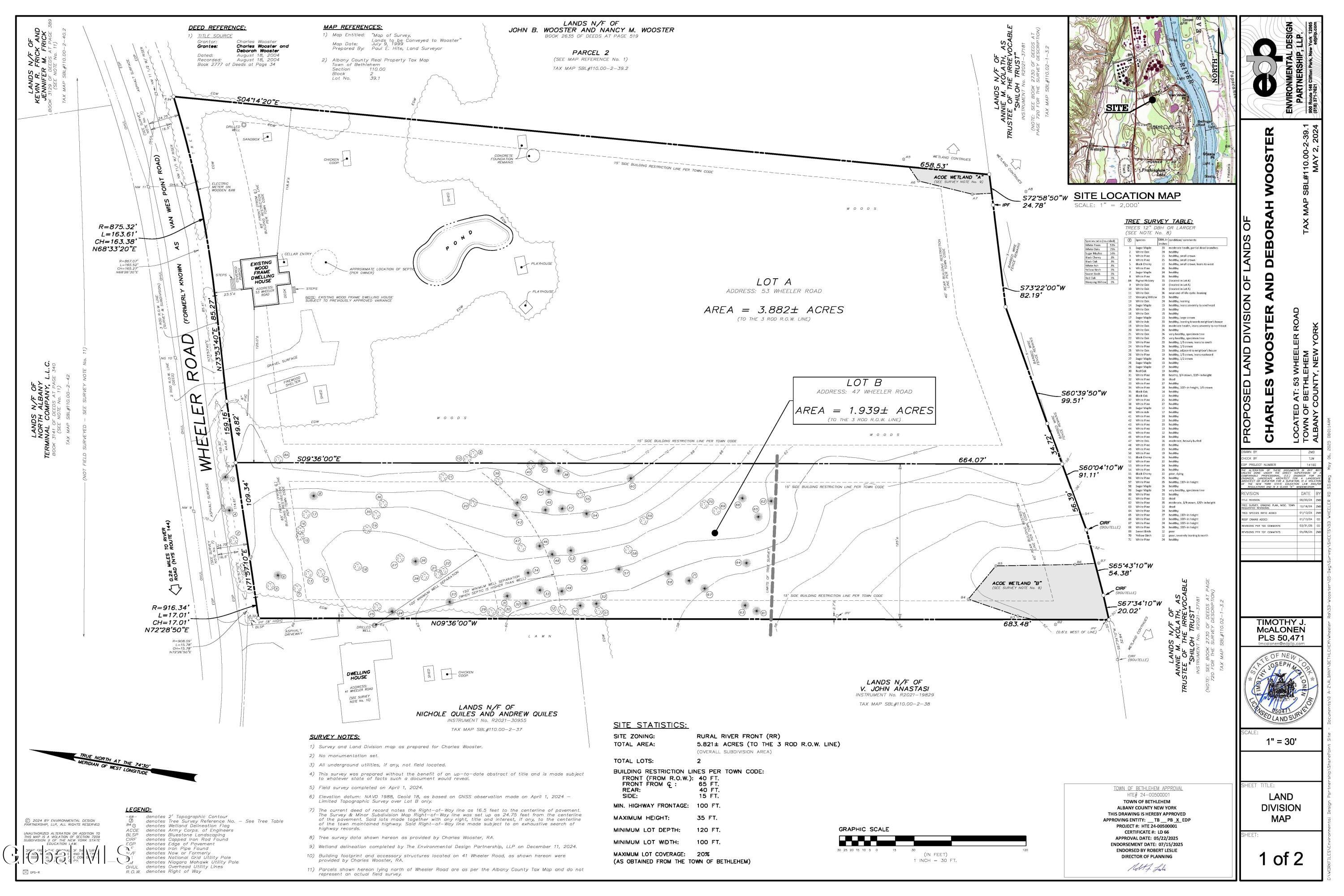 47 Wheeler Road Bethlehem, NY 12077 - Photo 9 of 10 47 Wheeler Rd survey JPEG_Page_1