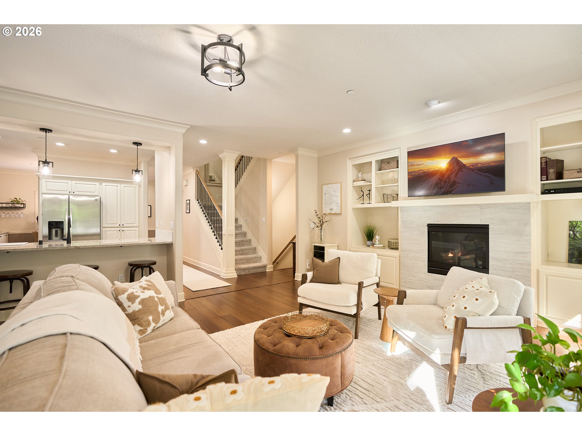 2120 Northwest Fargo Loop Camas, WA 98607 - Photo 16 of 42 a living room with furniture fireplace and flat screen tv