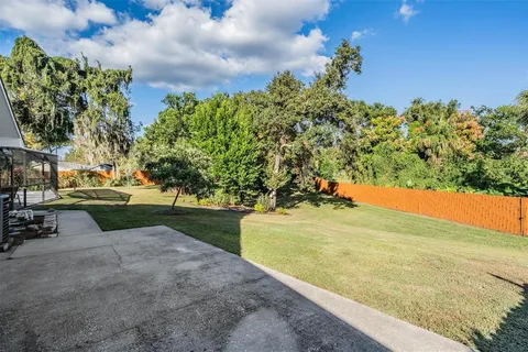 a view of yard with trees