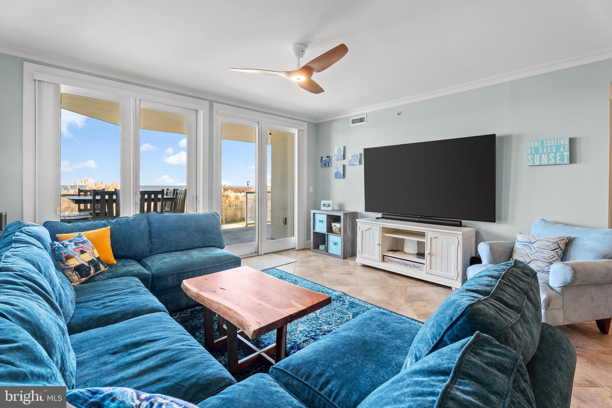 6 60th Street, Unit 102 Ocean City, MD 21842 - Photo 3 of 58 a living room with furniture and a flat screen tv