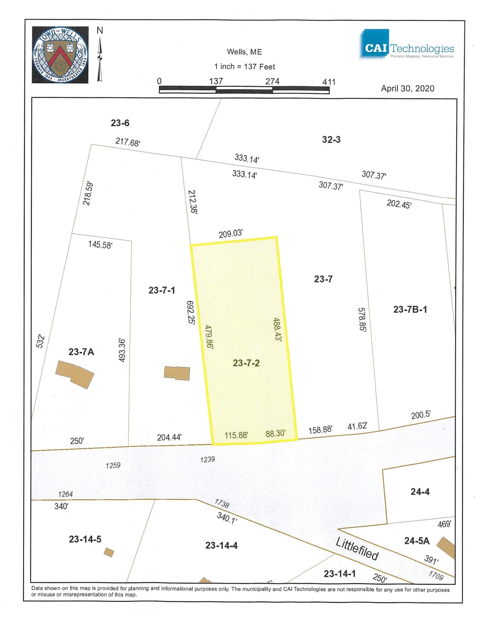 Lot 7-2 North Berwick Rd Wells Wells, ME 04090 - Photo 1 of 1 WELLS TOWN SURVEY MAP 2020