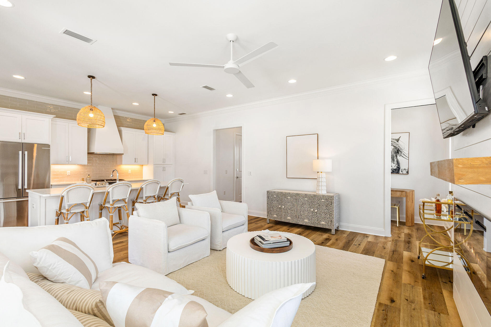 11 Bunting Ln Inlet Beach Inlet Beach, FL 32461 - Photo 20 of 70 a living room with furniture and a flat screen tv