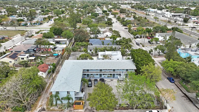 an aerial view of multiple house