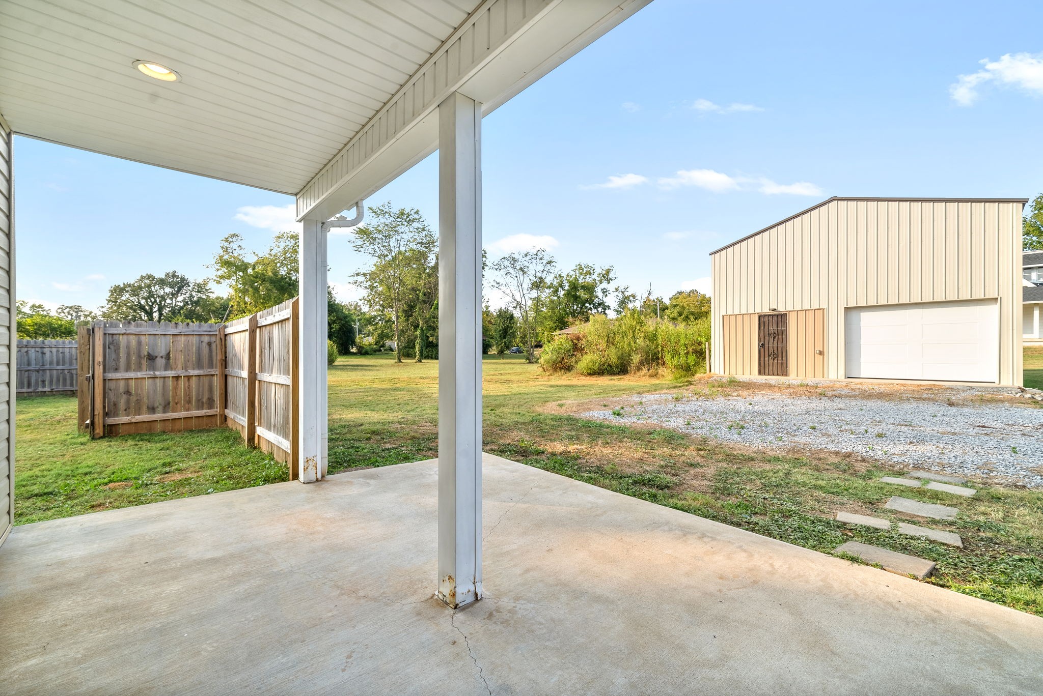 a house view with a outdoor space