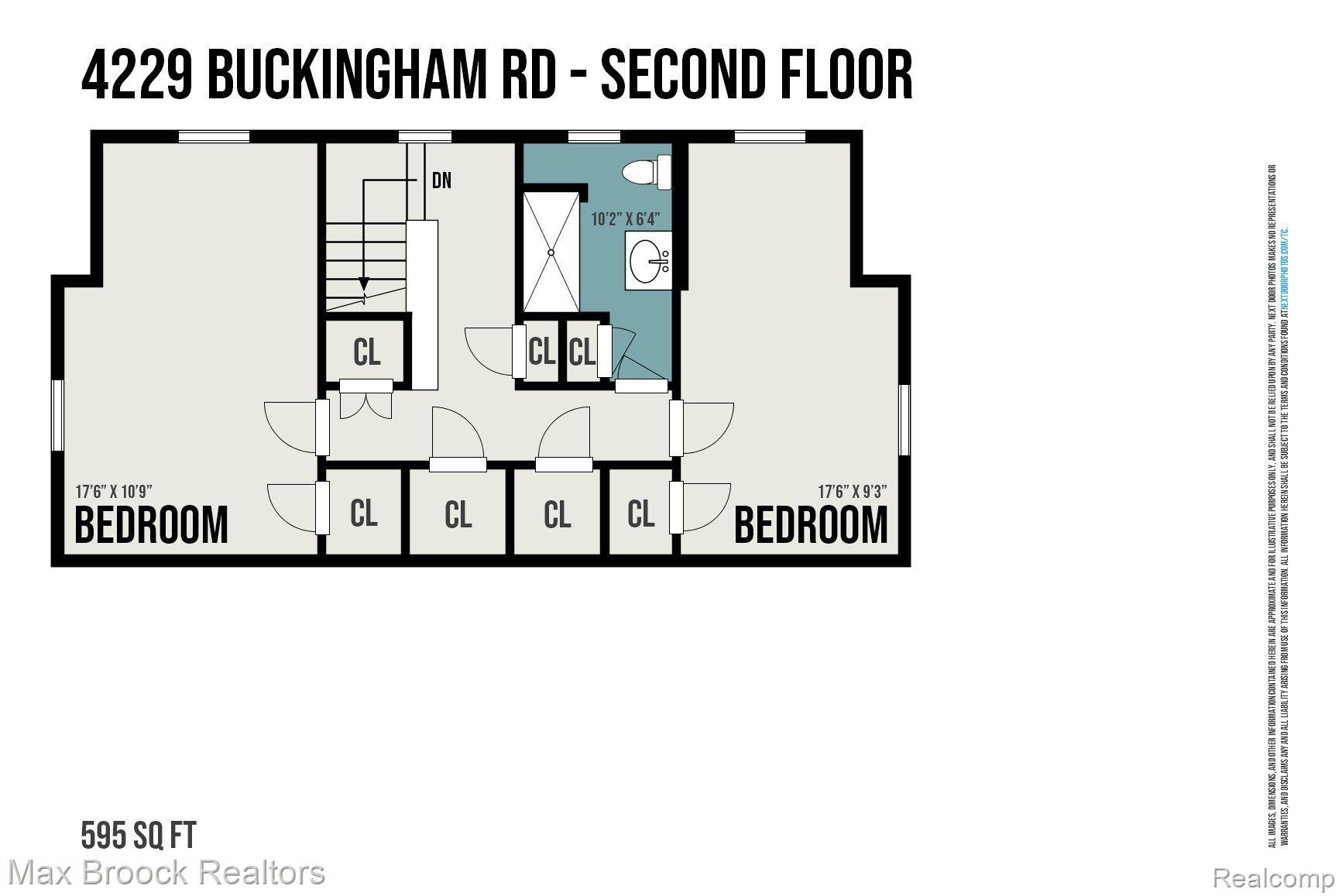 4229 Buckingham Road Royal Oak, MI 48073 - Photo 35 of 36 Second Floor Plan