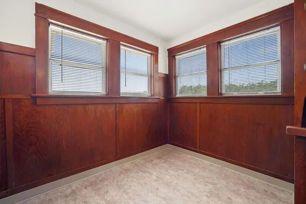 an empty room with a window