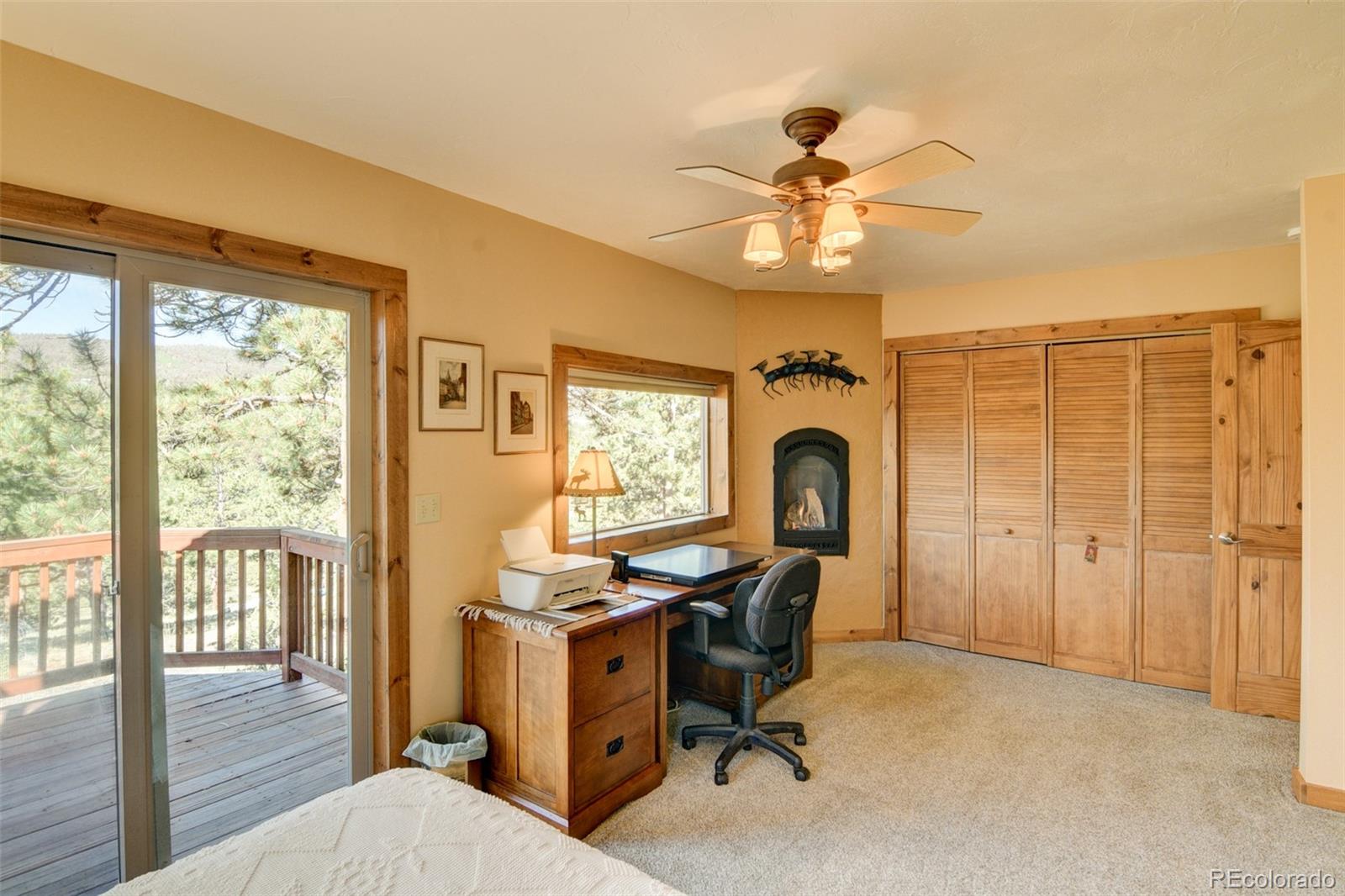 3296 Singletree Road Hartsel, CO 80449 - Photo 30 of 50 a view of a workspace with furniture and a window