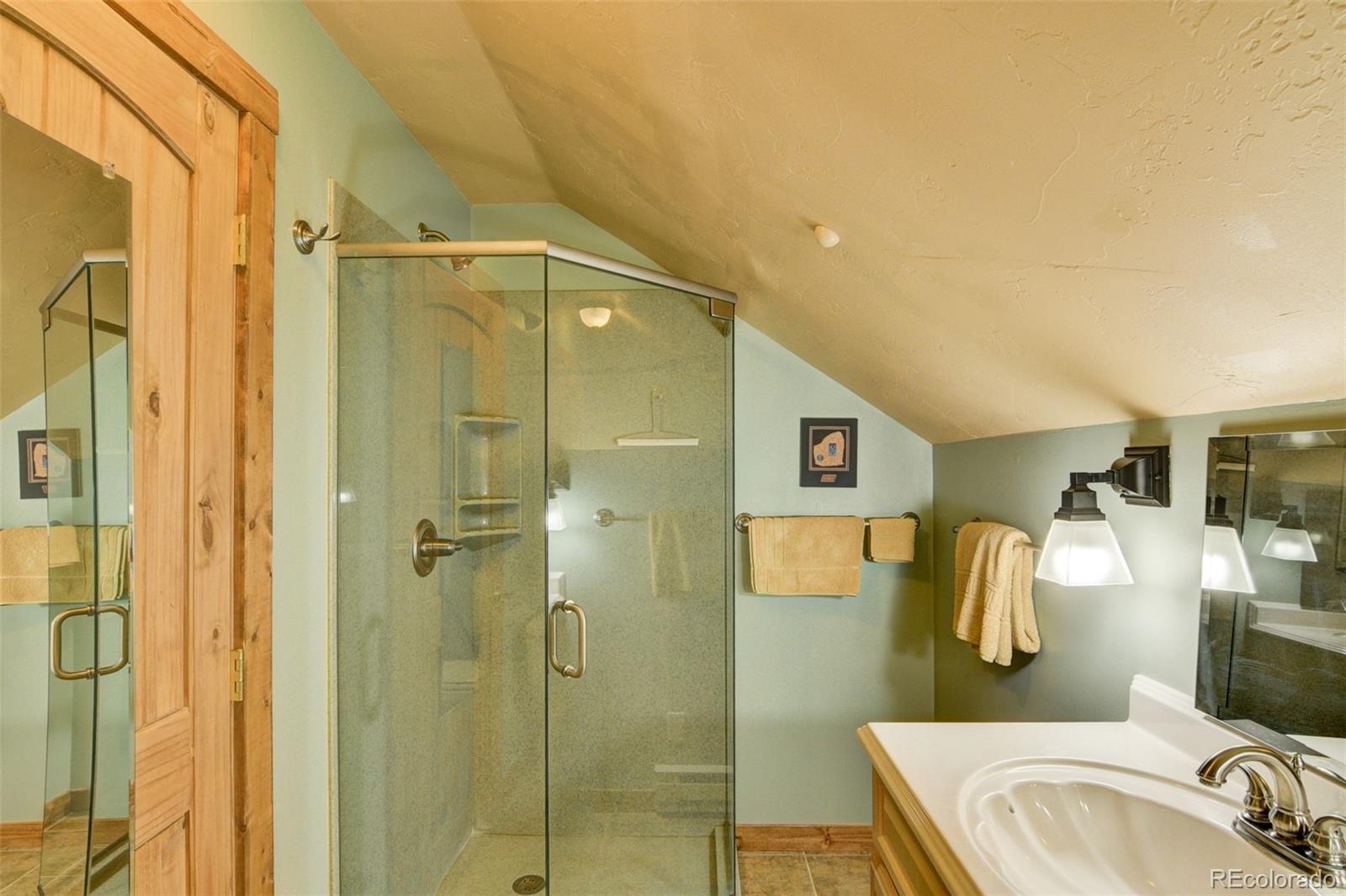 3296 Singletree Road Hartsel, CO 80449 - Photo 40 of 50 a bathroom with a sink and shower