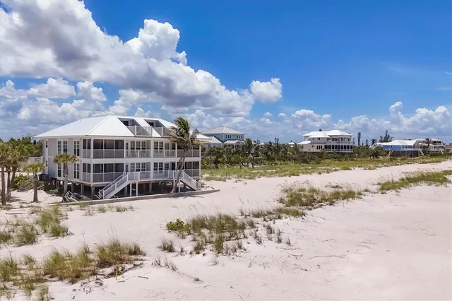 a view of a building with a street