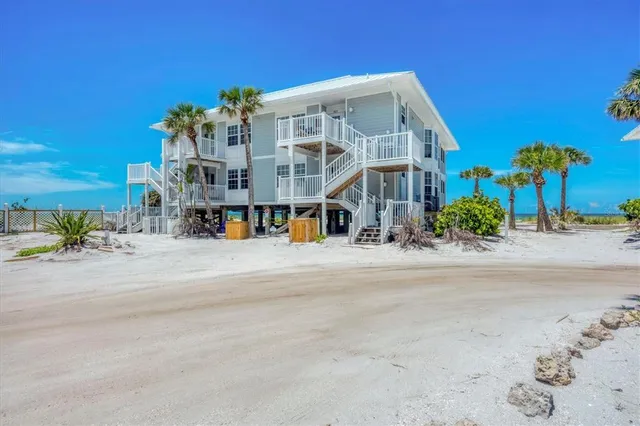 a front view of a building with street view