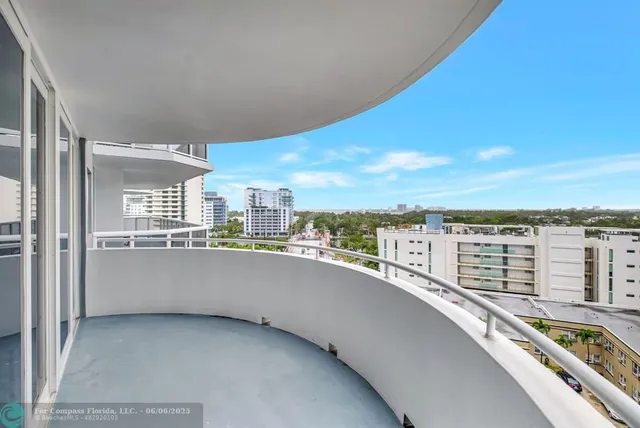 a view of balcony with city view