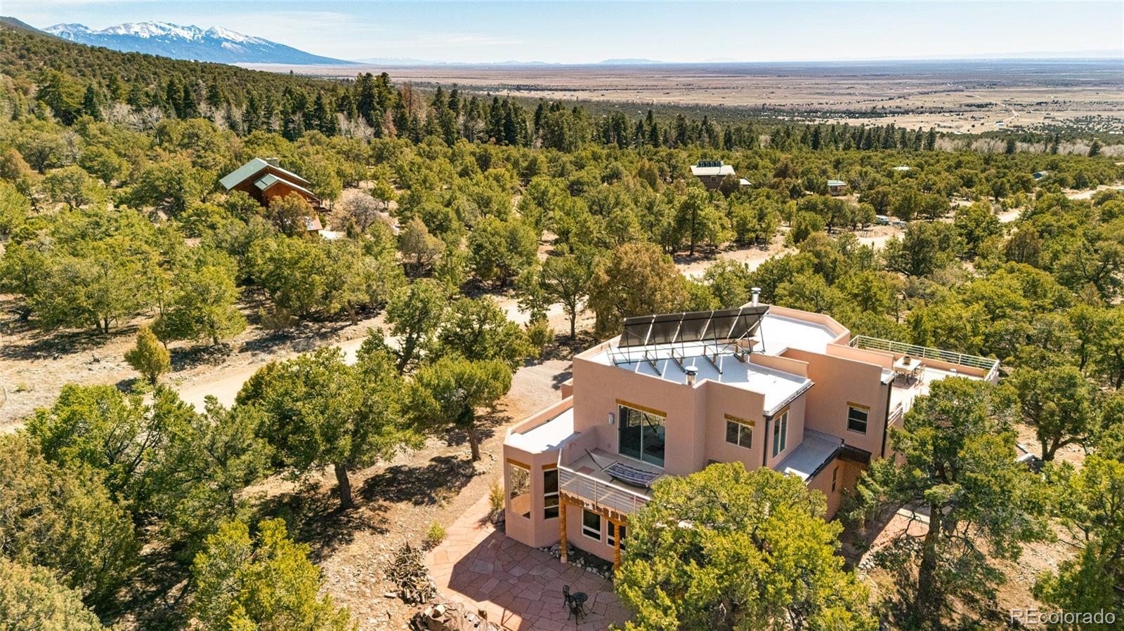 1329 Moonlight Way Crestone, CO 81131 - Photo 46 of 50 an aerial view of a house with a garden