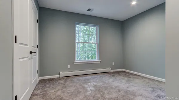 an empty room with a window