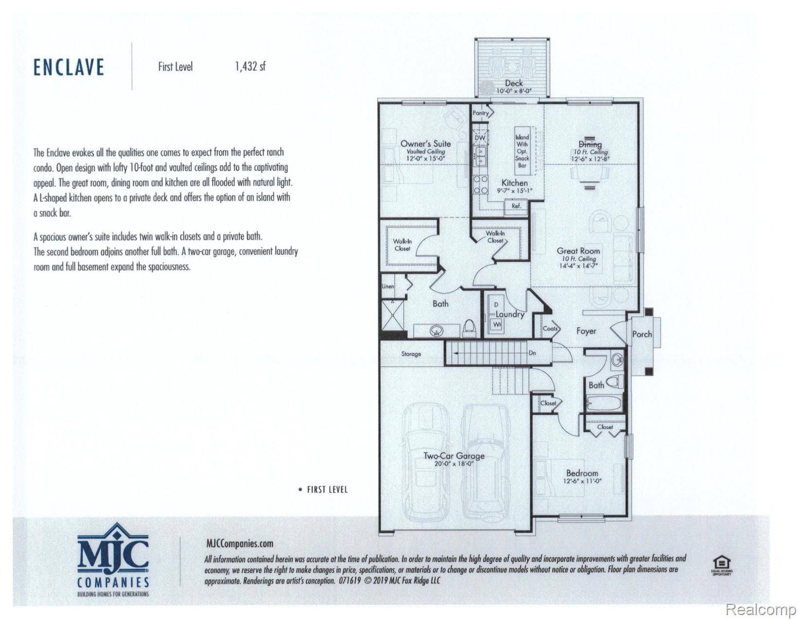 9975 Ridge Run Street, Unit 84 Howell, MI 48855 - Photo 3 of 3 Enclave Floorplan