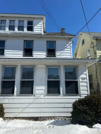 a view of a building with a window
