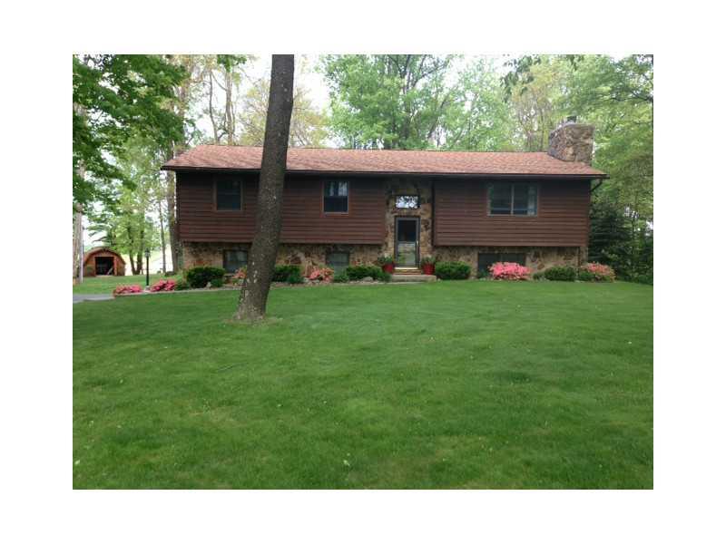 296 Sun Mine Road Sarver, PA 16055 - Photo 1 of 25 Exterior Front. 296 Sun Mine Rd, Custom Built Stone and Cedar Split Entry on Level 1 acre wooded lot