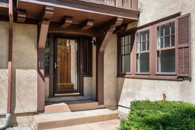 a view of the door of the house