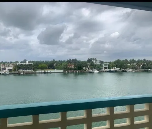 a view of a lake with a city