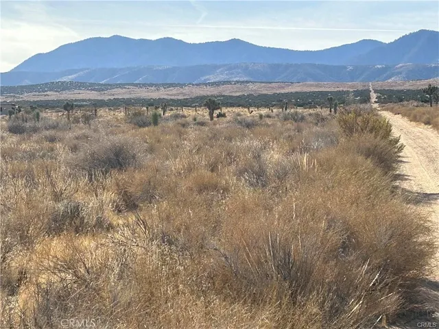 a view of an outdoor space with mountain view