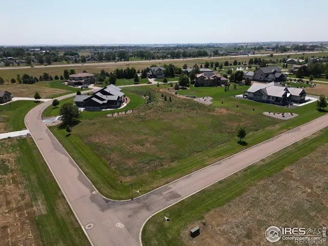 an aerial view of a garden