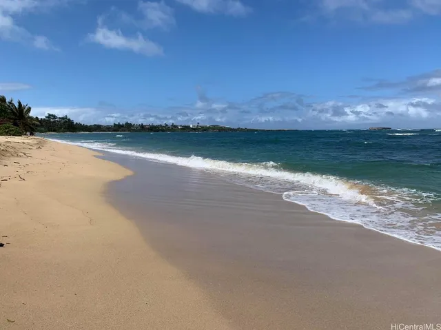 a view of a lake in middle of forest