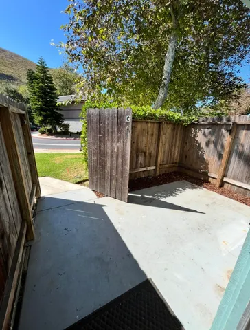 a view of backyard with outdoor space
