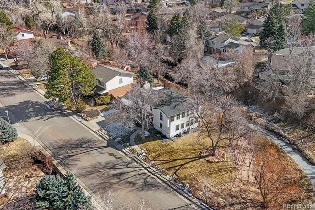a view of a tree with a yard
