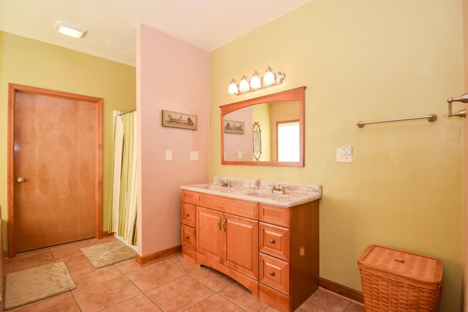 213 W Road Blue Ridge, VA 24064 - Photo 17 of 51 a bathroom with a sink a mirror and a shower