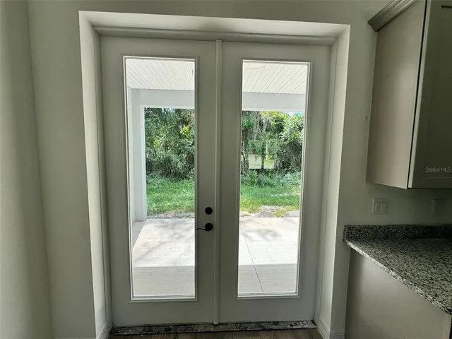a house view with a garden space