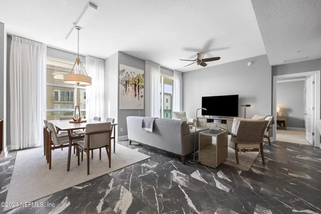 a view of a city with tall buildings