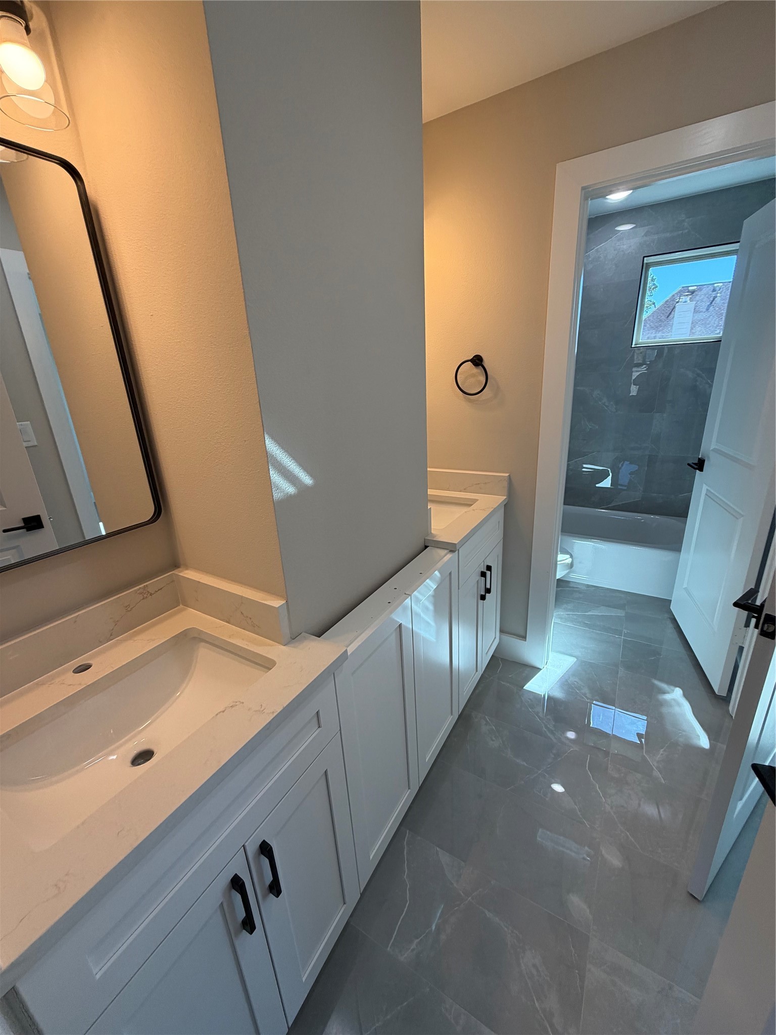 2523 Liguria Spring Spring, TX 77388 - Photo 18 of 26 a bathroom with a sink and mirror