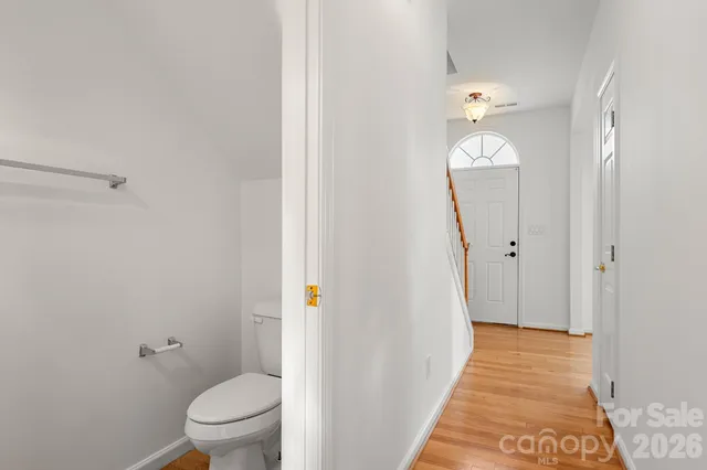 a view of bathroom with toilet