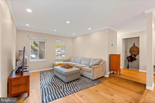 a living room with furniture and a couch