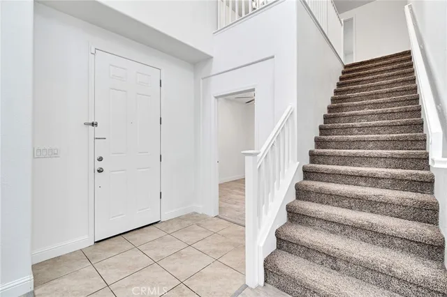 a view of an entryway with staircase