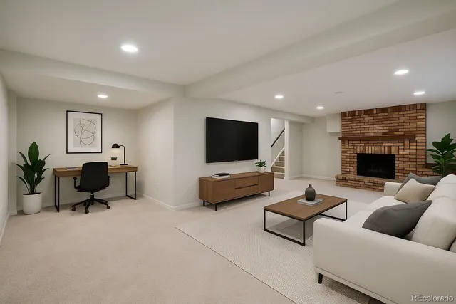 a view of a house with backyard and a tree